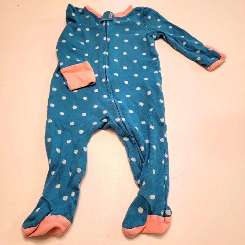 Cloud Island 3-6 month footed zip pajama